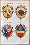 1550. Stemmi di alcune famiglie nobili di Padova.. Insignia nobilium Patavinorum.Biblioteca digitale Monaco di B 12 (Oscar Mario Zatta)